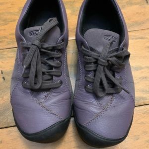 Keen Presidio Purple Leather Low Casual Hiking Walking Shoes